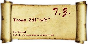 Thoma Zénó névjegykártya